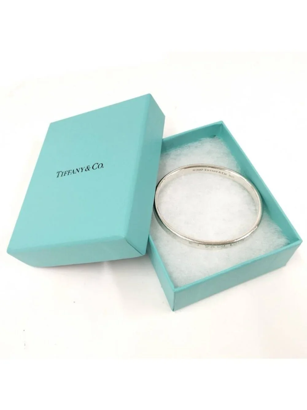 Tiffany & Co Narrow Bangle Bracelet 925 Sterling Silver